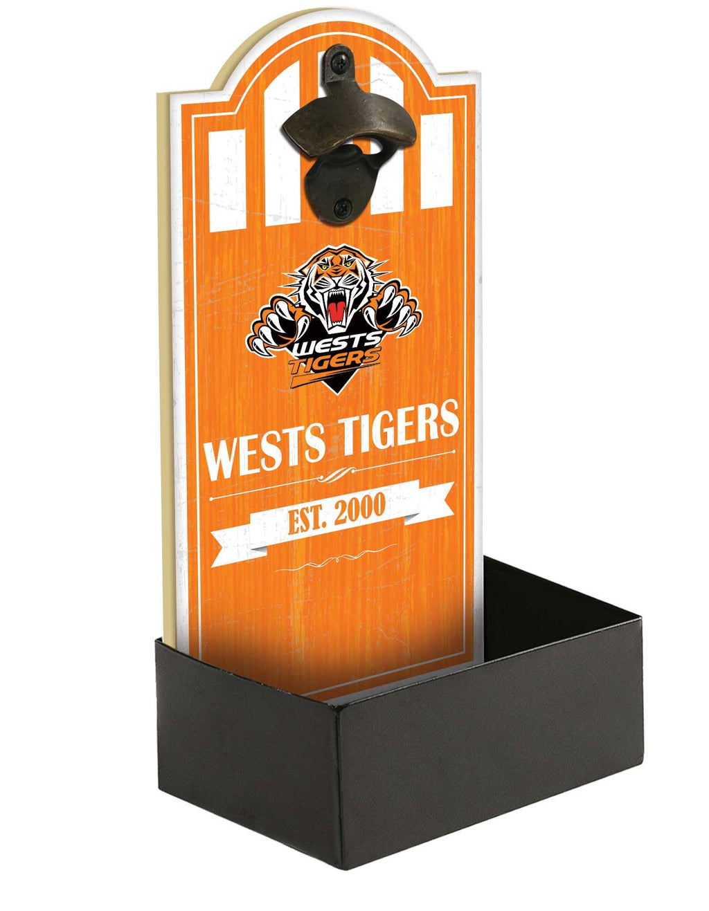 West Tigers Bottle Opener with Catcher