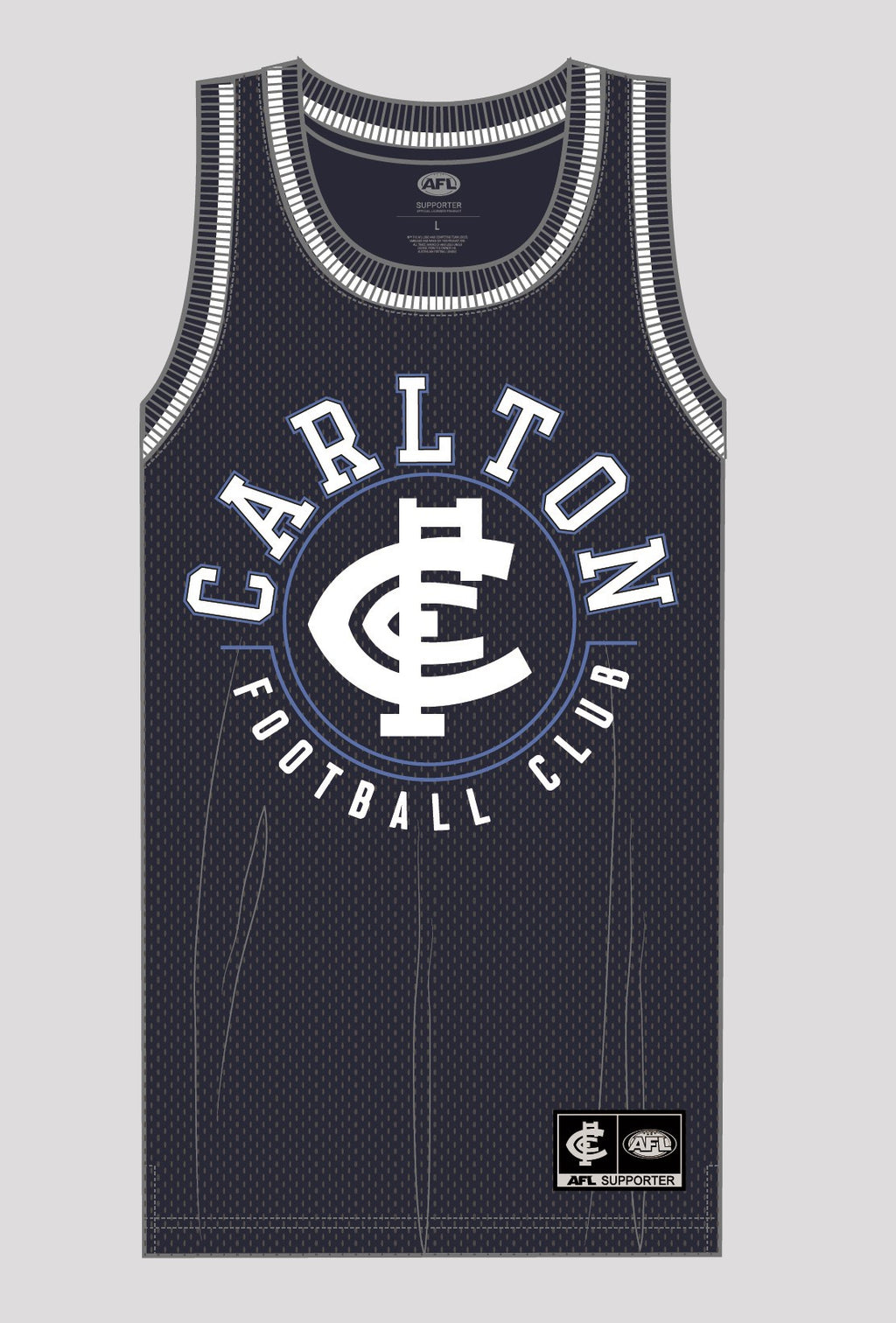 Carlton Blues Youth Mesh Basketball Singlet