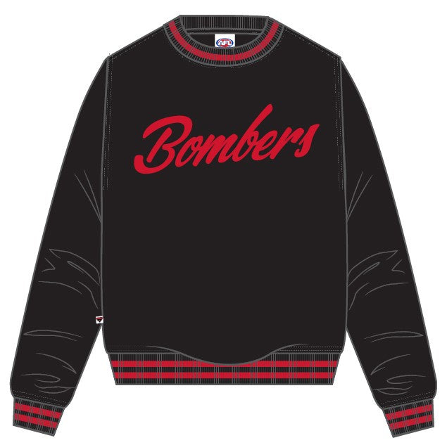 Essendon Bombers Womens Script Crew Jumper