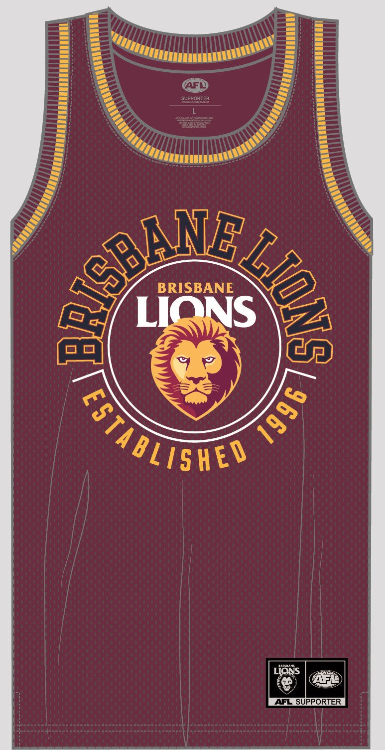 Brisbane Lions Mesh Basketball Singlet