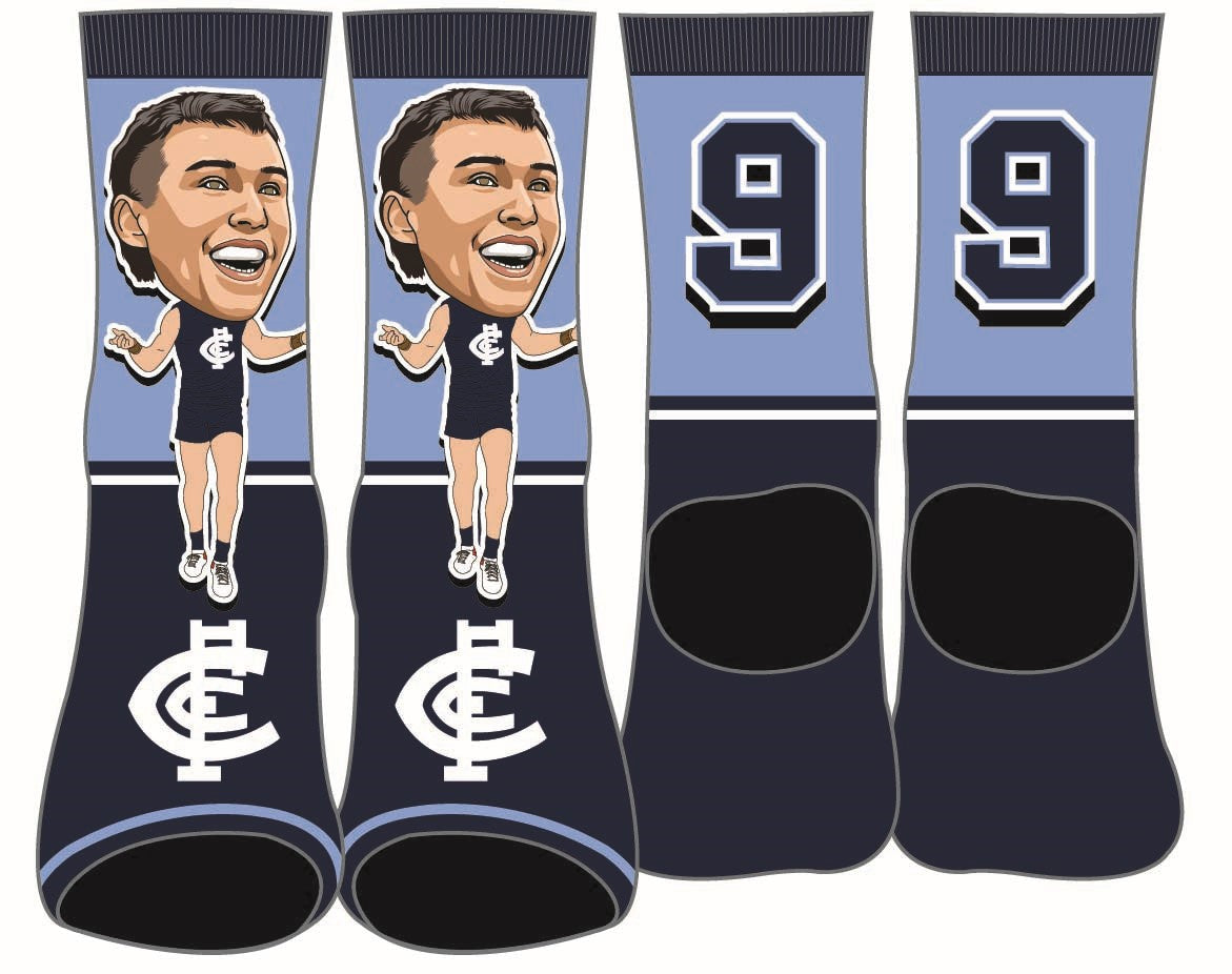 Carlton Blues Youth Player Socks - Patrick Cripps