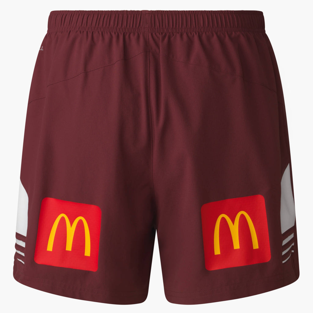 Queensland Maroons State Of Origin Training Shorts - Burgandy and White