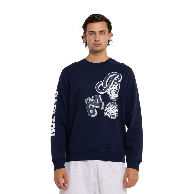 Carlton Blues Patchwork Crew Jumper