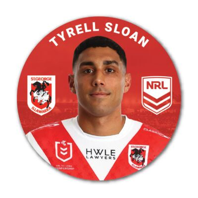 St George Illawarra Dragons- Tyrell Sloan 2024 Player Badge