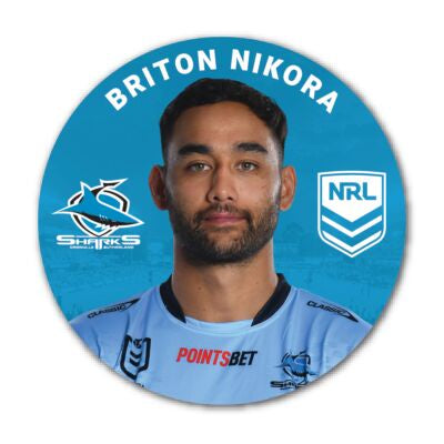 Cronulla Sharks- Briton Nikora 2024 Player Badge