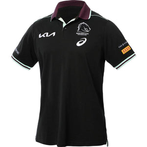 Brisbane Broncos 2025 Black Team Polo