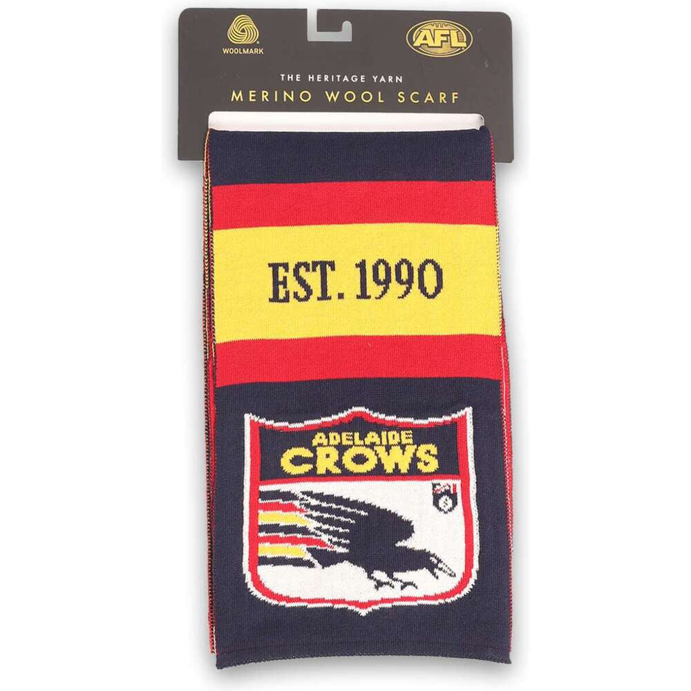 Adelaide Crows Merino Wool Heritage Scarf