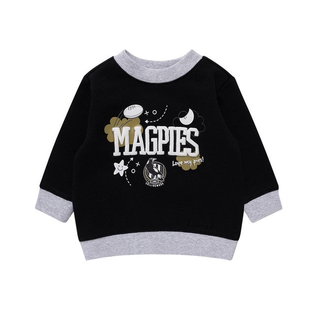 Collingwood Magpies Baby Crew Jumper