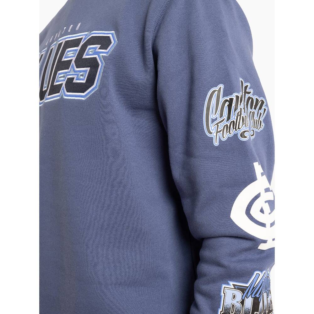 Carlton Blues Multi Logo Crew