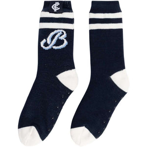 Carlton Blues Knitted Bed Socks