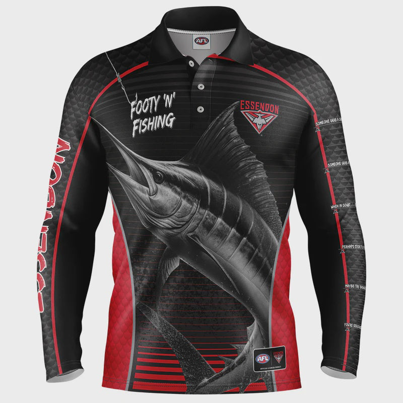 Essendon Bombers Footy N Fishing Shirt