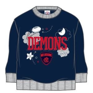 Melbourne Demons Baby Crew Jumper