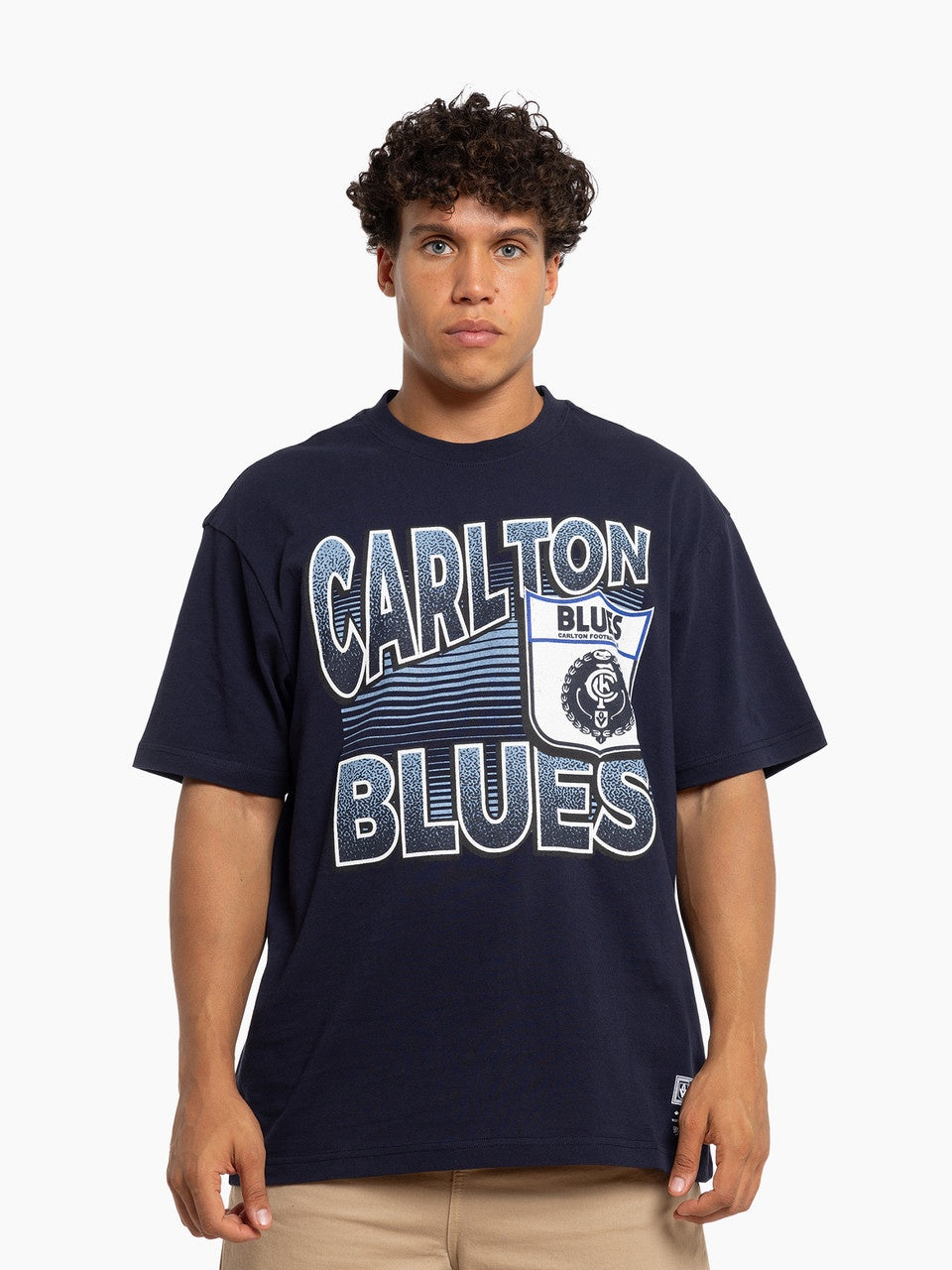 Carlton Blues Mitchell & Ness Inline Stack Tee