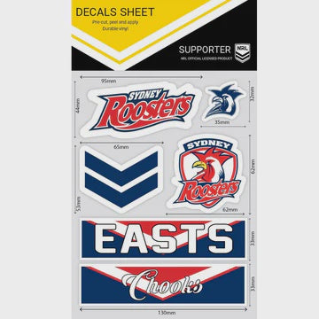 Sydney Roosters Decals Sheet