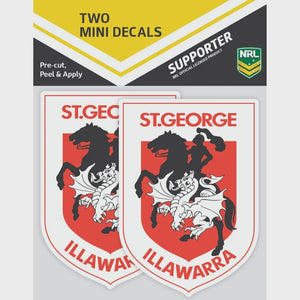 St George Illawarra Dragons 2 Mini Decals