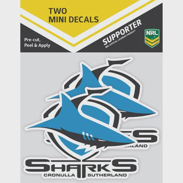 Cronulla Sharks 2 Mini Decals