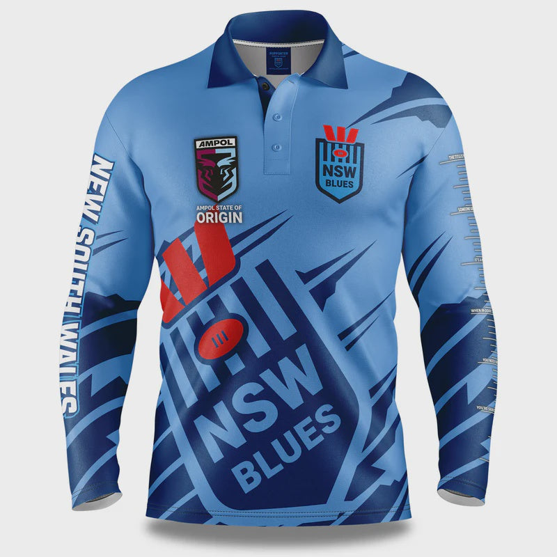 New South Wales Blues Youth "Ignition" Fishing Shirt