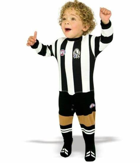 Collingwood Magpies Baby Footysuit