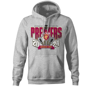 Brisbane Lions 2024 Premiers Grey Hoodie - Phase 1