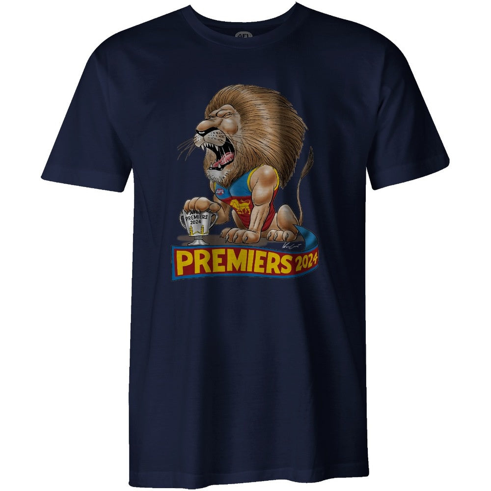 Brisbane Lions 2024 Premiers  Tee - Mark Knight