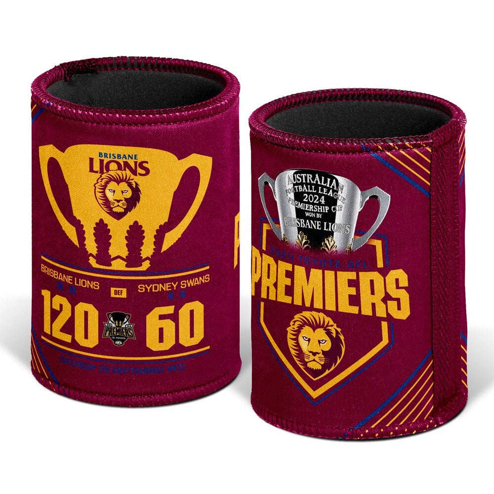 Brisbane Lions 2024 Premiers Score Can Cooler