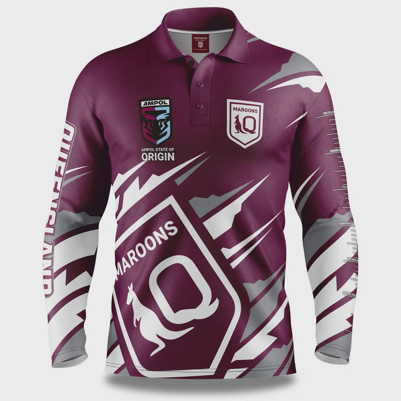 Queensland maroons Youth "Ignition"  Fishing Shirt