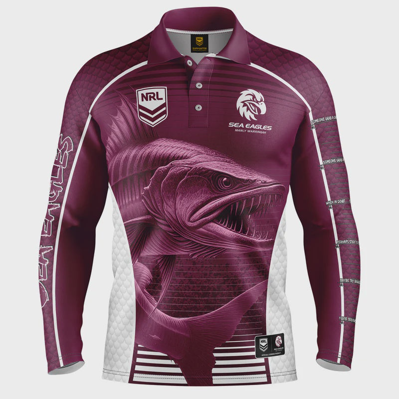 Manly Sea Eagles Barracuda Fishing Shirt