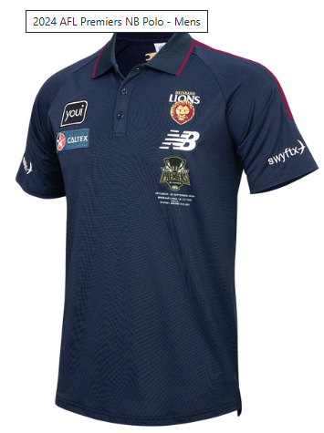 Brisbane Lions 2024 Premiers Media Polo - New Balance