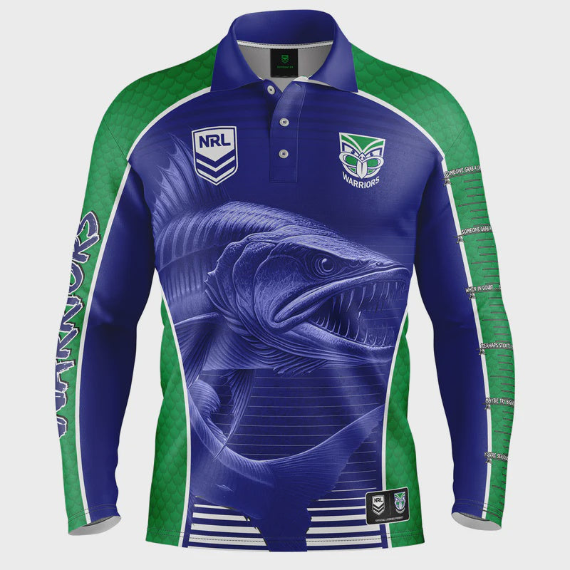 New Zealand Warriors Barracuda Fishing Shirt