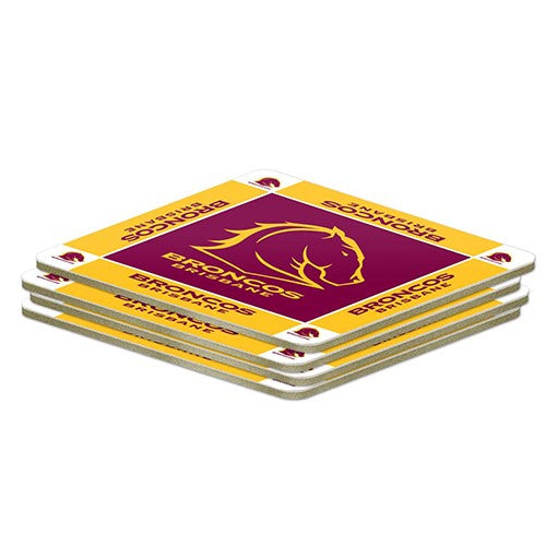 Brisbane Broncos Set Of 4 Coasters