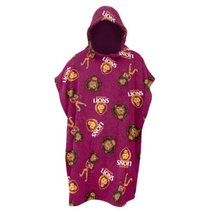 Brisbane Lions Youth Hooded Beach Towel