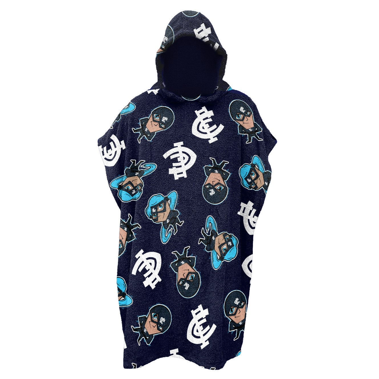 Carlton Blues Youth Hooded Beach Towel