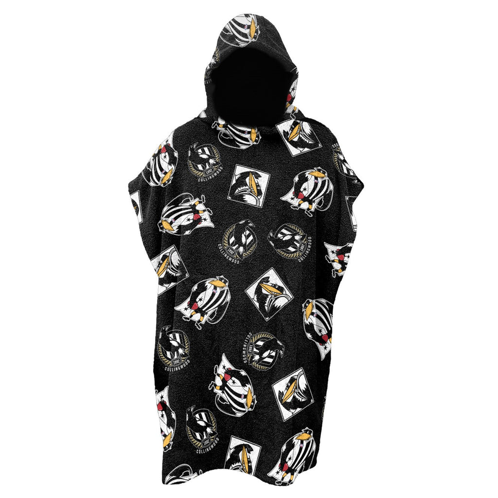 Collingwood Magpies Youth Hooded Beach Towel