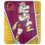 Brisbane Broncos Coral Fleece Rug