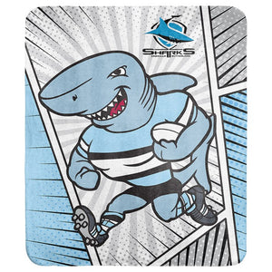 Cronulla Sharks Coral Fleece Rug