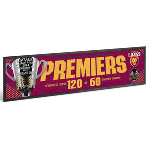 Brisbane Lions 2024 Premiers Score Bar Runner