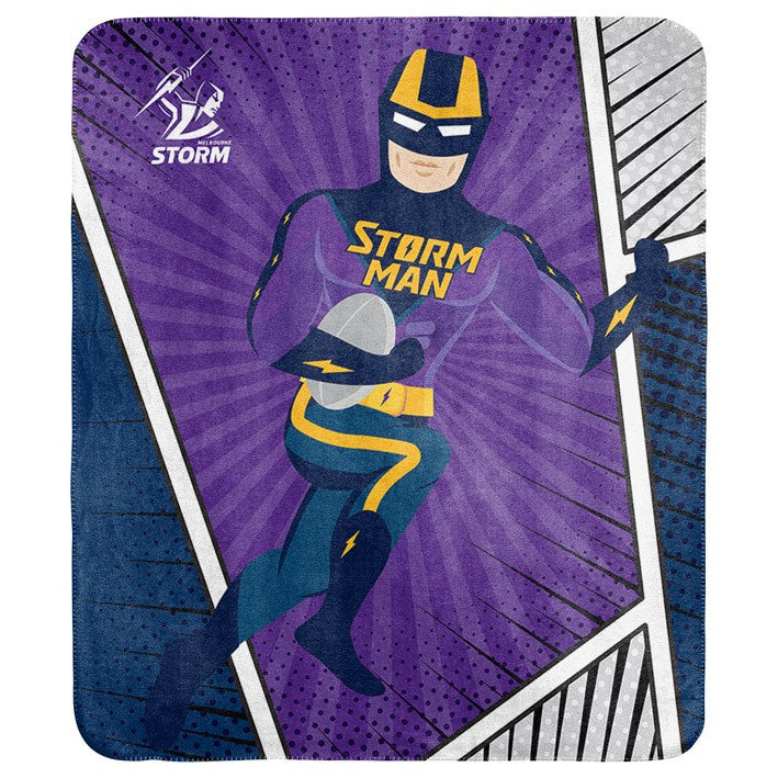 Melbourne Storm Coral Fleece Rug