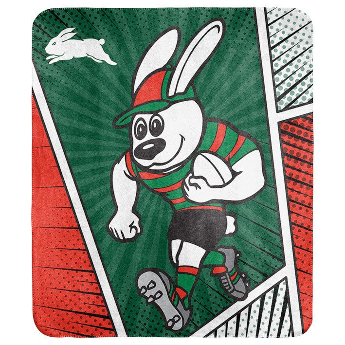 South Sydney Rabbitohs Coral Fleece Rug