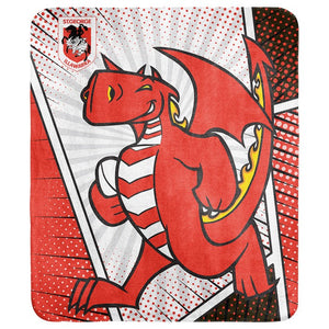 St George Illawarra Dragons Coral Fleece Rug