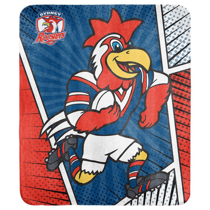 Sydney Roosters Coral Fleece Rug