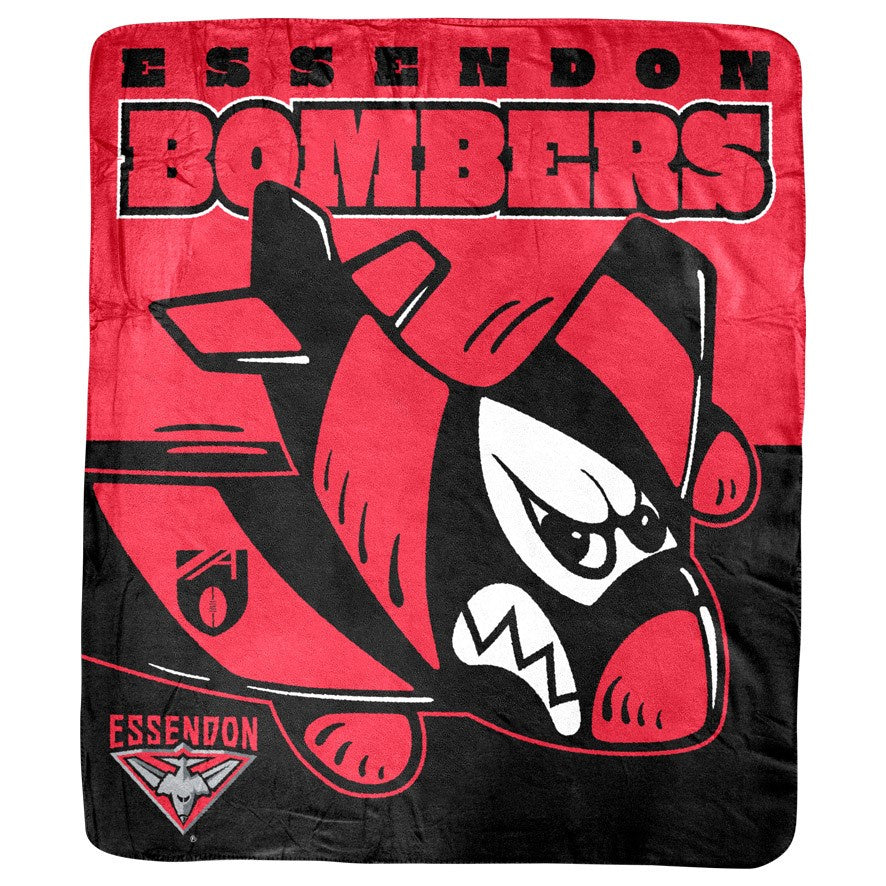 Essendon Bombers Coral Fleece Rug