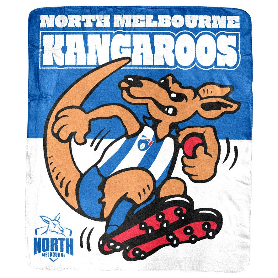 North Melbourne Kangaroo Coral Fleece Rug