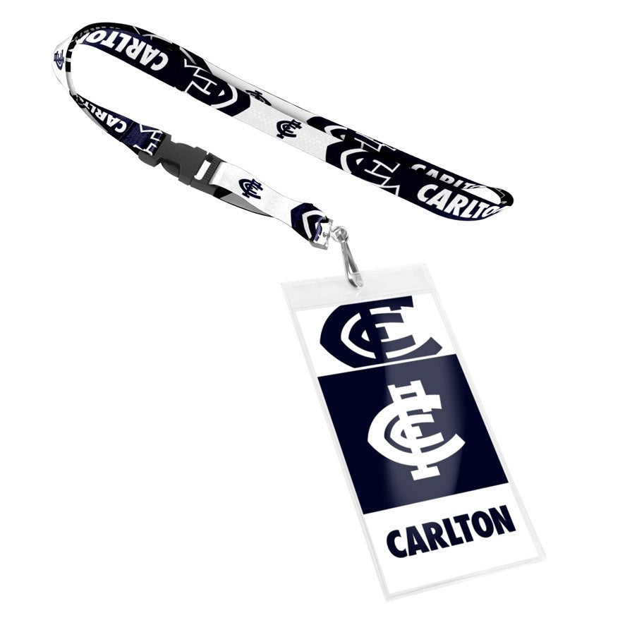 Carlton Blues Card Pocket Lanyard