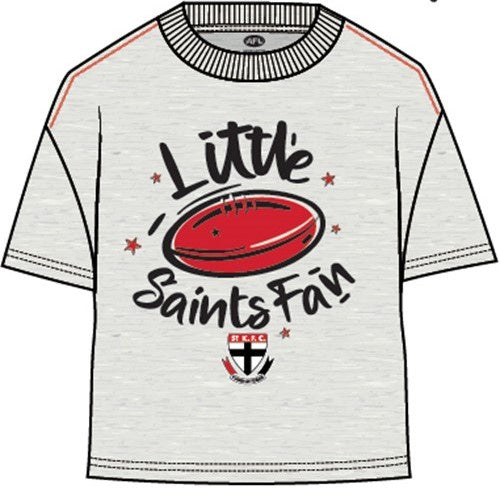 St Kilda Saints Baby Tee ( White Marle)