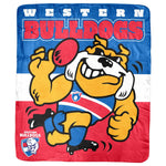 Western Bulldogs Coral Fleece Rug