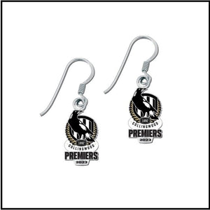 Collingwood Magpies 2023 Premiers Earrings