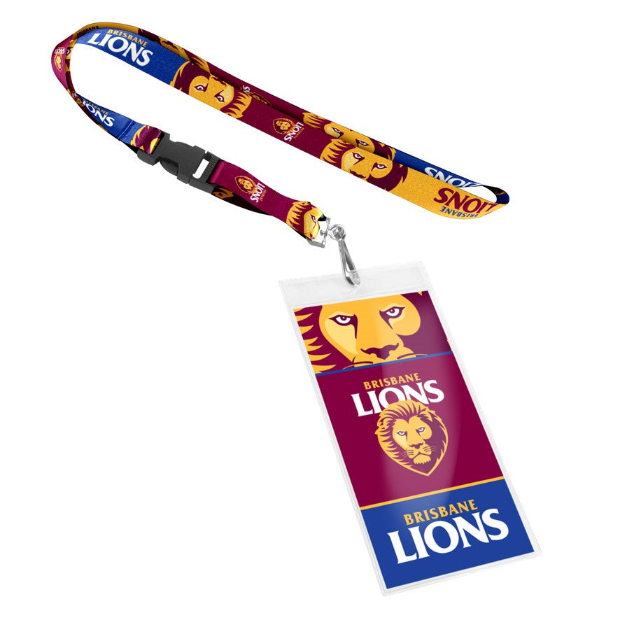 Brisbane Lions Card Pocket Lanyard