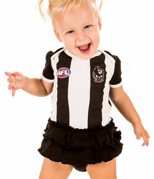Collingwood Magpies Baby Girls Footysuit