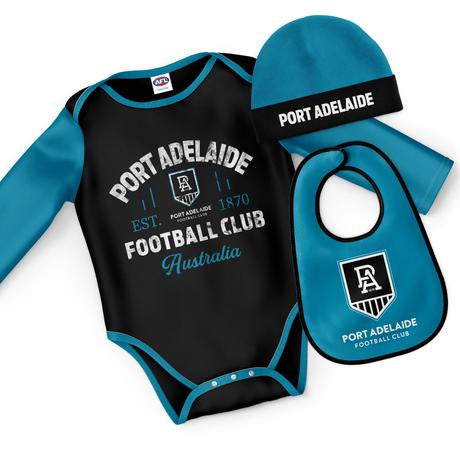 Port Adelaide Power Baby Bodysuit Gift Set