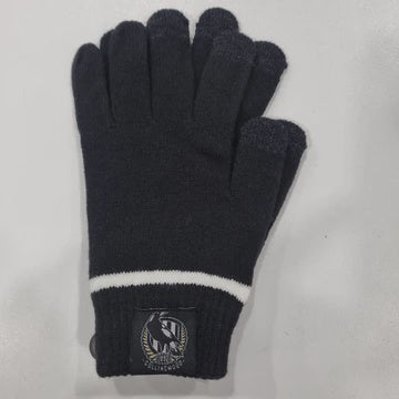 Collingwood Magpies Touchscreen Gloves